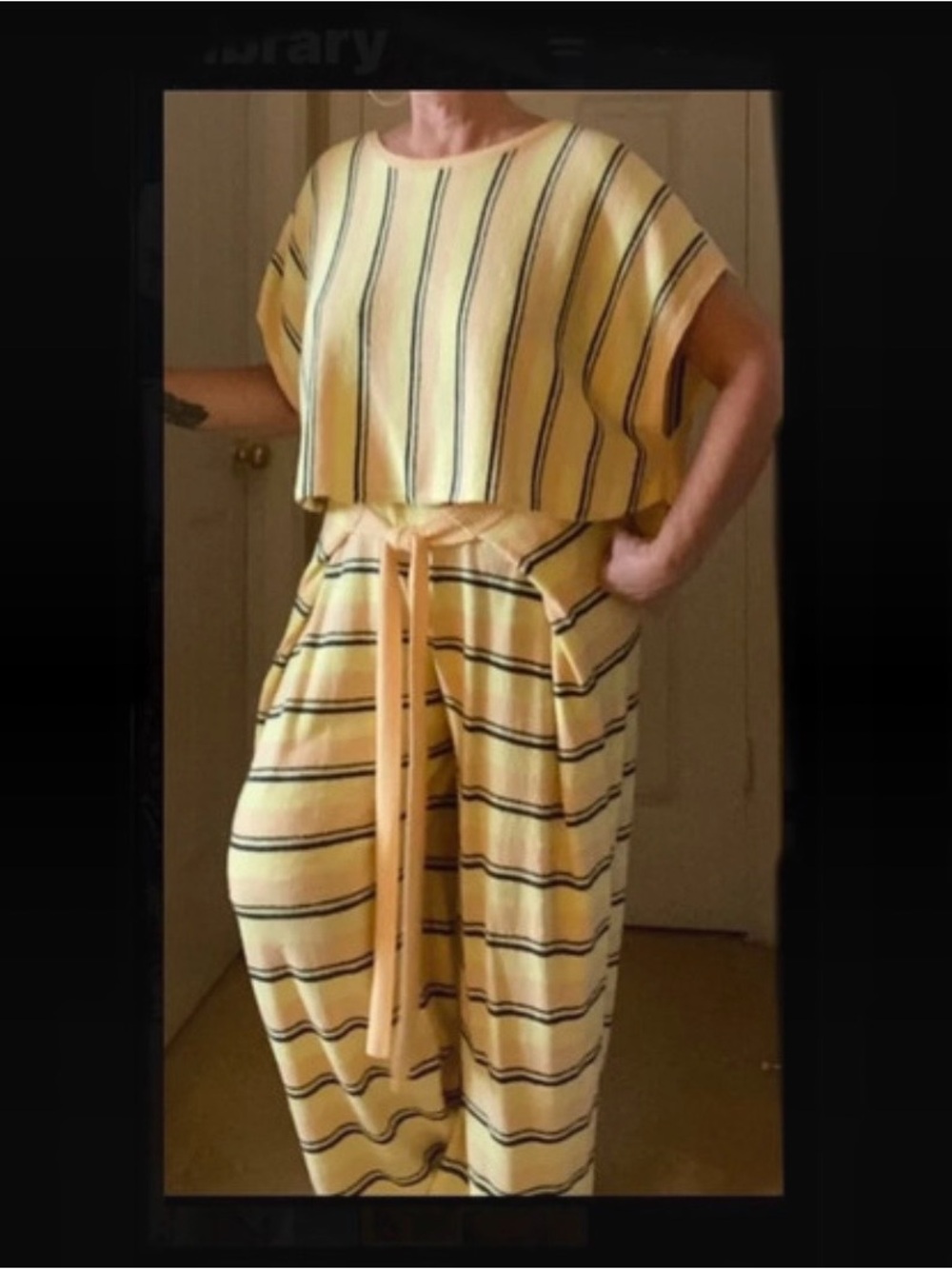 Free People Jax Yellow Striped Pant Set - Picture 8 of 8